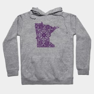 Violet Minnesota State Gift Mandala Yoga MN Art Hoodie